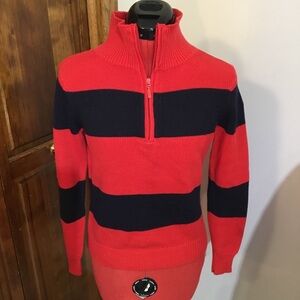 Villager zip neck sweater, size S,  cotton